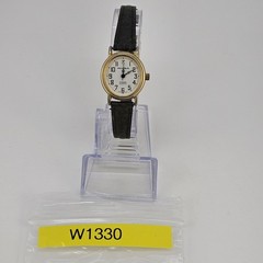 Milan Women’s Watch 22MM White Dial Dark Green Leather Bands New Battery