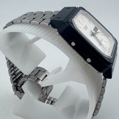 Vintage Casio Analog Digital Watch MQA-10W Men Black Rectangle Japan New Battery