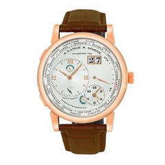 A. Lange & Söhne 18K Rose Gold 41.9mm Lange 1 Time Zone 116.032 Box Warranty