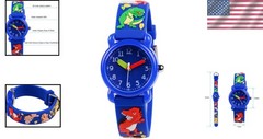 Kids Analog Watch with 3D Dinosaur Design – Soft Silicone & Waterproof