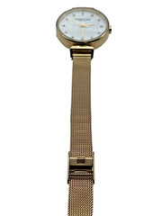 Kenneth Cole New York 30mm M of Pearl dial Gold Tone ladies Watch 10mm mesh Band
