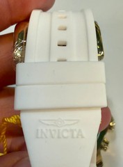 Invicta 20291 Pro Diver Scuba Chronograph Gold Tone Steel White Silicone 48mm