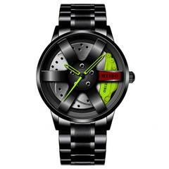 Men’s Stainless Steel Quartz Watch with Black Alloy Band – New Arrival