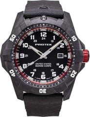 ProTek USMC Dive Watch 1012 Series Carbon-Composite Case & Bezel Screw-In Crown
