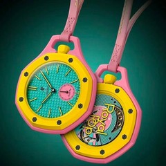 Ap x Swatch Royal Pop Otg Roz-YELLOW PINK- In Hand, Box, Certificate fast shippi