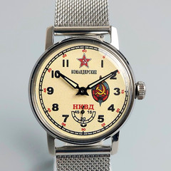 Soviet Wristwatch Pobeda Komandirskie Vintage Military Mechanical Men’s Watch