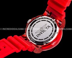 Invicta GRAND PRO DIVER ANATOMIC Red Silver Black SS Stylish Bold Mens Watch