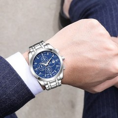 New Luminous Hands Alloy Mens Quartz Watch