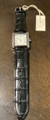 Pablo Raez 40mm Black Leather Men’s Big Square Tank Quartz Watch Ships From USA
