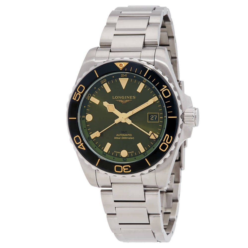 Longines Hydroconquest GMT Automatic Green Dial Men’s Watch L3.790.4.06.6