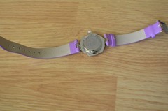 Genoa Japanese Movement Watch with Mother of Pearl Accent / Purple Leather Strap