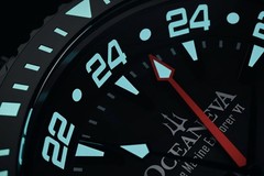 Oceaneva Deep Marine Explorer VI 6000m Titanium GMT Red Blue Automatic Watch