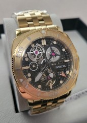 Invicta Sea Hunter Hadal Truss Automatic Watch Skeleton Dial 44mm Gold (69465)