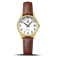 Stylish Women’s Analog Quartz Watch – Waterproof Leather Strap, Easy Reader Desi