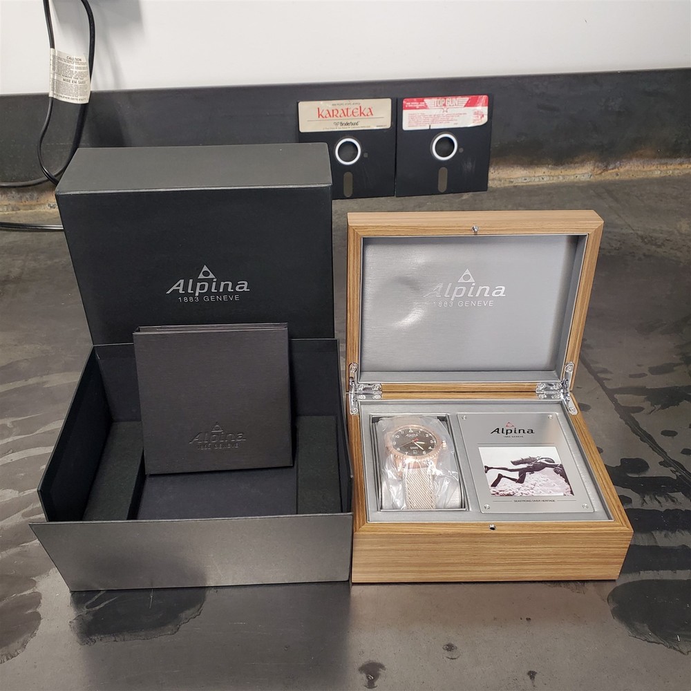 Alpina Startimer Swiss 3 Hand Stainless Steel Sapphire Crystal Watch 41mm