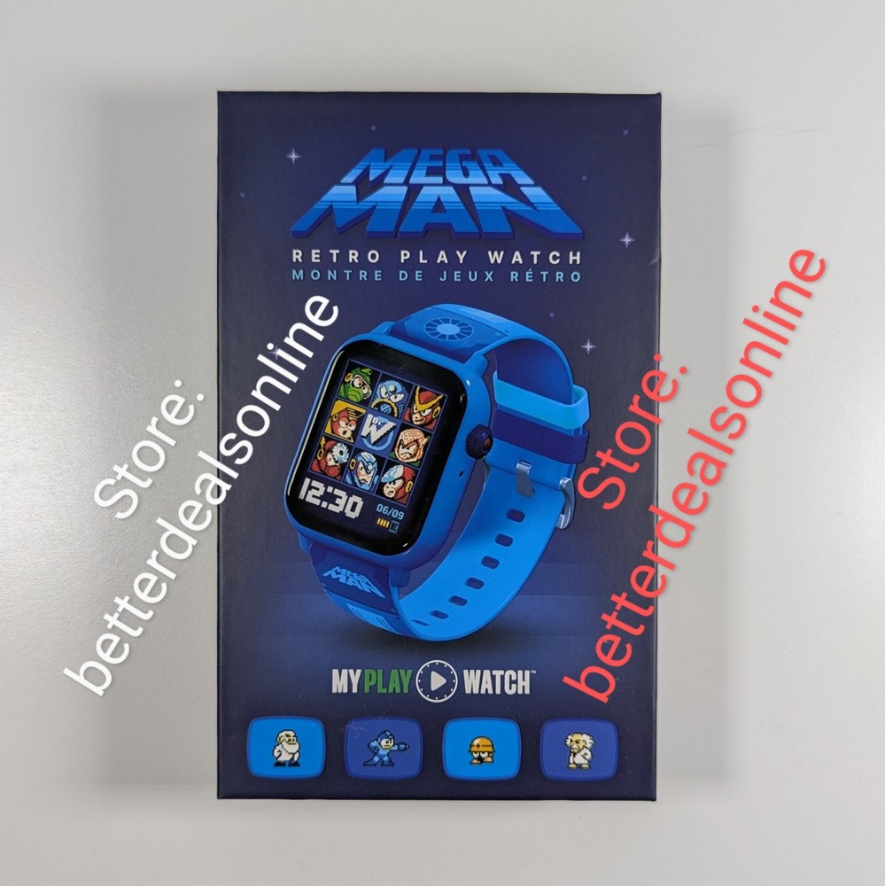 Mega Man Digital Gaming Watch Classic & Arcade Modes Extra Band Included