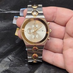 Fossil Arkitekt FS2934 Watch Two-Tone Stainless Steel Chronograph Works Read