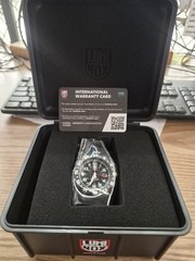 Luminox Nighthawk F-117 GMT Watch Black Dial Bracelet Box Rotating Bezel