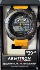 Armitron Unisex Adult Digital Sports Watch Yellow Black Wristwatch INSTALITE NEW