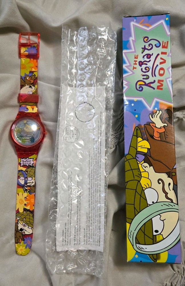 Vintage, “The Rugrats Movie” Floating Flowers Angelica Watch, New In Packaging
