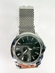 Android AD768 Meteorite-style Dial Quartz Watch Mesh Bracelet 100M
