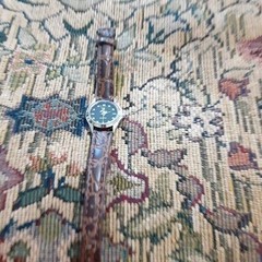 Riviera silver tone women’s wrist watch brown band quartz stainless steel back