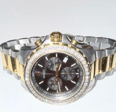 MOVADO MENS ACTIVE SPORT CHRONOGRAPH TWO TONE LAB GROWN DIAMOND WATCH