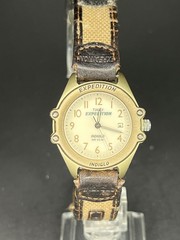 Timex Women’s Expedition 30mm Analog Dial NEW BATTERY Canvas/Leather Strap (548)