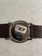 Mens Vintage Retro Diesel 10 Bar Watch Red White Blue