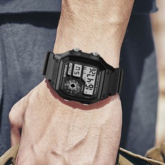 Army Green Mens Digital Watch Multifunction Waterproof Casual Wristwatch Sports