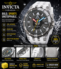 BRAND NEW! Invicta Subaqua Watch – 44mm, White (69448)