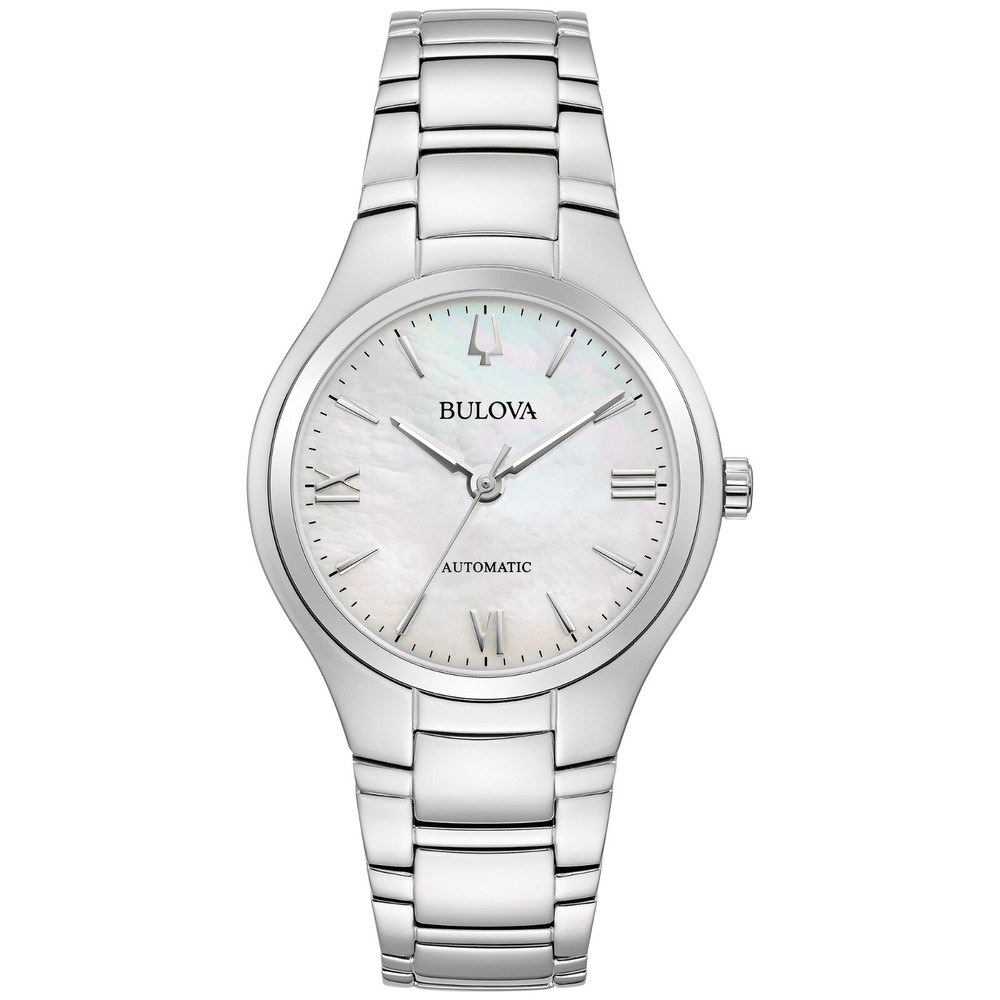 Bulova Women’s Classic Automatic Silver Stainless Steel Watch 34 MM 96L301