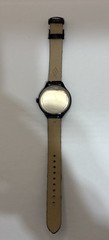 FOSSIL BQ3427 Black IP Stainless Steel Crystal Dial PU Strap Watch Tested