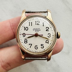Early POBEDA 50’s Russian USSR Watch Soviet VTG Old ZIM Beauty CENTRAL SECOND