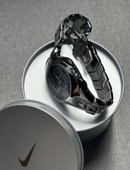 Nike Triax Chronograph Watch Silver with Midnight Dark Blue Dial