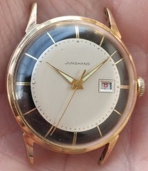 Vintage men’s german Junghans two tone dial hand-winding watch cal. 93S1