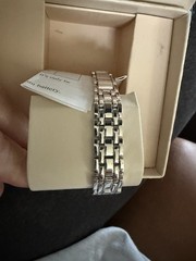 True Religion Women’s Quartz Analog Silver Gem-Set Bezel Bracelet Watch w/ Box