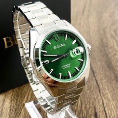Bulova Surveyor 96B429 Green Dial Stainless Steel Automatic Men’s Watch