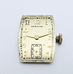 Vintage Hamilton USA 19J Jewels Watch Movement & Dial with Sub Dial 982 M113122