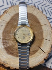 Vintage TESLAR Guard 2 Tone Quartz Mens Watch