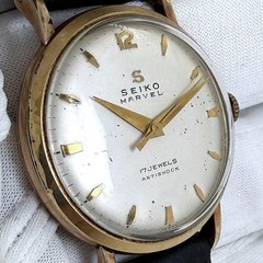 Working SEIKO S Marvel 17 Jewels Hand Wound 14KGF Vintage