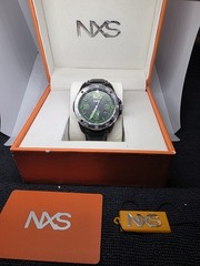 NXS Travis Pastrana Kadono Men’s Quartz 45mm Leather Strap Date w/ Box