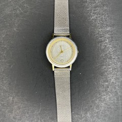 Skagen 28mm Silver Case Silver Dial Gold Hands Dot Indices SS Mesh Band, 7.25″