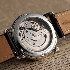 KUOE KYOTO OLD SMITH 90-007 Small Seconds Automatic Blue Hands Whiskey Cordovan