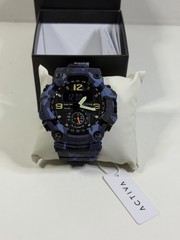 Activa X Invicta BlackOps Digital Men’s Watch-56mm, Camouflage Blue ACW1637-003