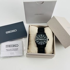 Seiko Essentials SUR515 Black Dial Stainless Steel Men’s Quartz Watch 39.5mm New