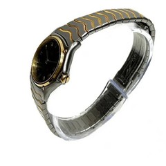 Ebel Classic Wave 1057901 18K Gold / Stainless Steel 22mm Gray Dial #WPW186