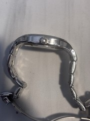 Fossil Blue Men’s Quartz 100m Black Dial SS Silver Bracelet Seconds Hand