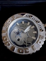 58 Mm Dallas Cowboys Automatic Sea Hunter Nh35a Movement Model 33004 + Dive Case