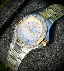 Seiko Women’s SXD628 Diamond Accented Coutura Watch w/ Mother of Pearl Dial